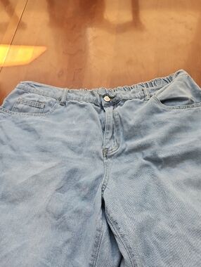 Light Blue Womens Wide Leg Jeans